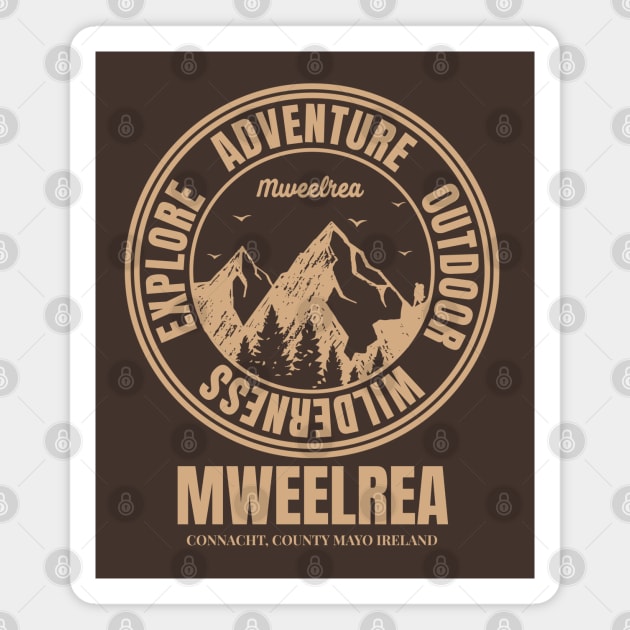 Mountain Hike In Mweelrea Ireland, Hiker’s HikingTrails Magnet by Eire